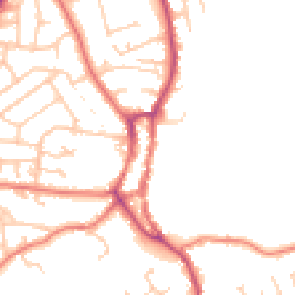 Daytime road noise heatmap for PR3 1EA