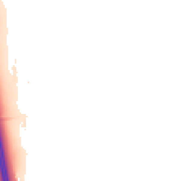 Night-time road noise heatmap for PR3 1GZ