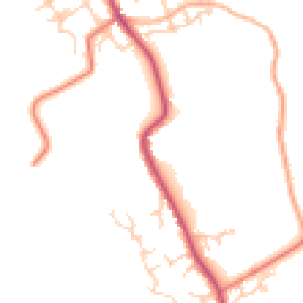 Daytime road noise heatmap for PR3 1YD