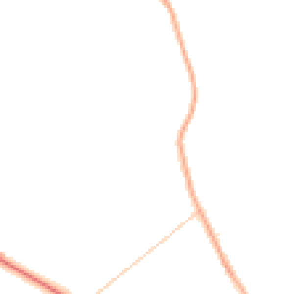Night-time road noise heatmap for PR3 1YH