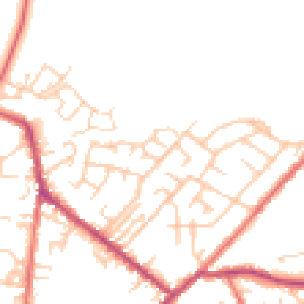 Daytime road noise heatmap for PR3 3HE