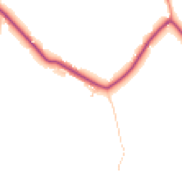 Daytime road noise heatmap for PR3 3XQ