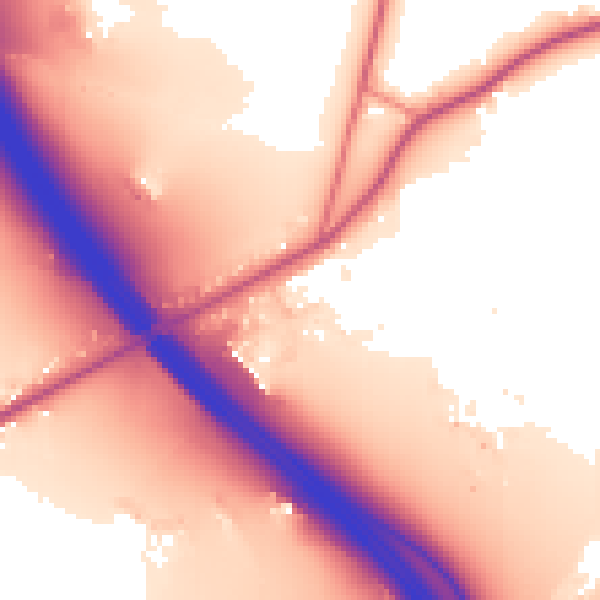Daytime road noise heatmap for PR3 5BY