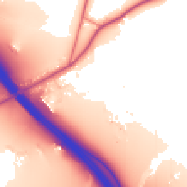 Daytime road noise heatmap for PR3 5BZ