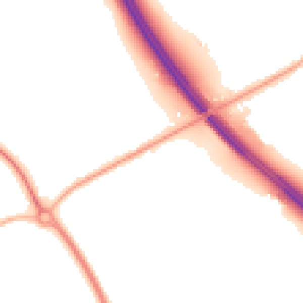 Night-time road noise heatmap for PR3 5DB