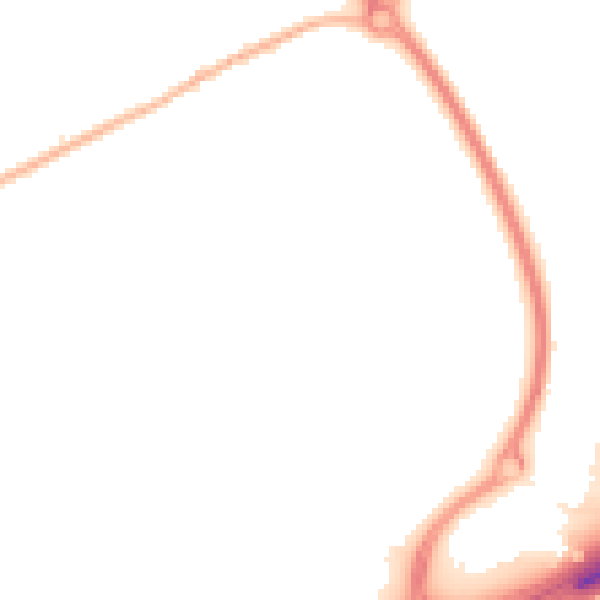 Night-time road noise heatmap for PR3 5EX