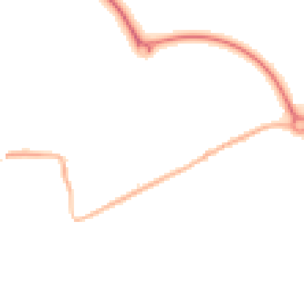 Night-time road noise heatmap for PR3 5JP