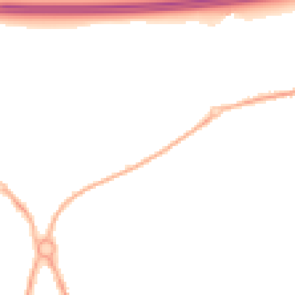 Night-time road noise heatmap for PR4 0AN