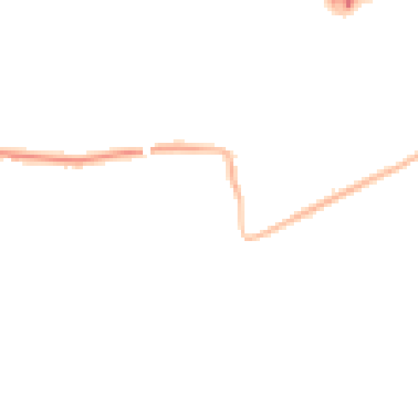 Night-time road noise heatmap for PR4 0AT