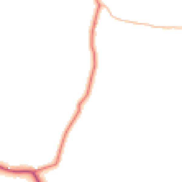 Daytime road noise heatmap for PR4 0BD