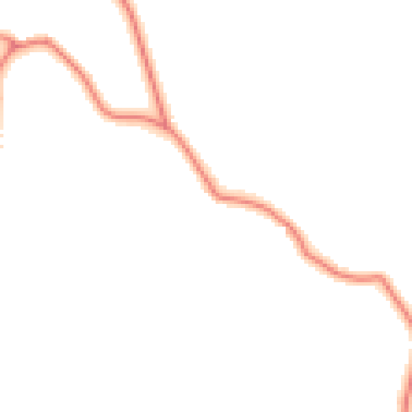 Daytime road noise heatmap for PR4 0BH