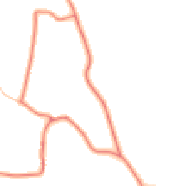 Daytime road noise heatmap for PR4 0BL