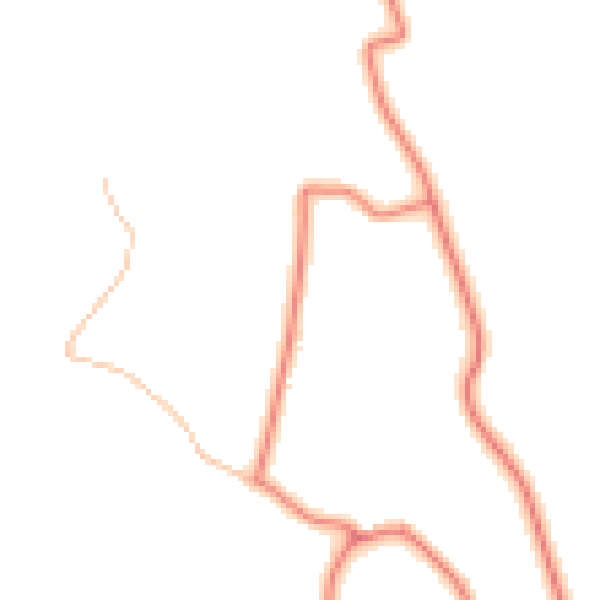 Daytime road noise heatmap for PR4 0BN