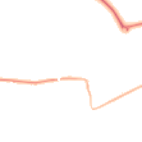 Night-time road noise heatmap for PR4 0BS