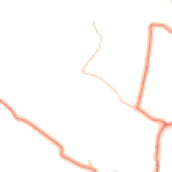 Daytime road noise heatmap for PR4 0DP