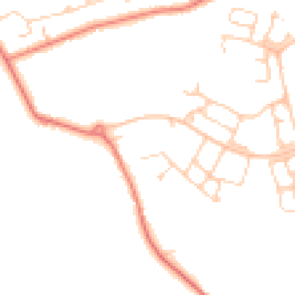 Daytime road noise heatmap for PR4 0ED