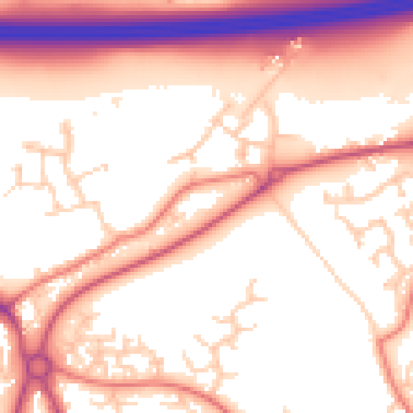 Daytime road noise heatmap for PR4 0FY