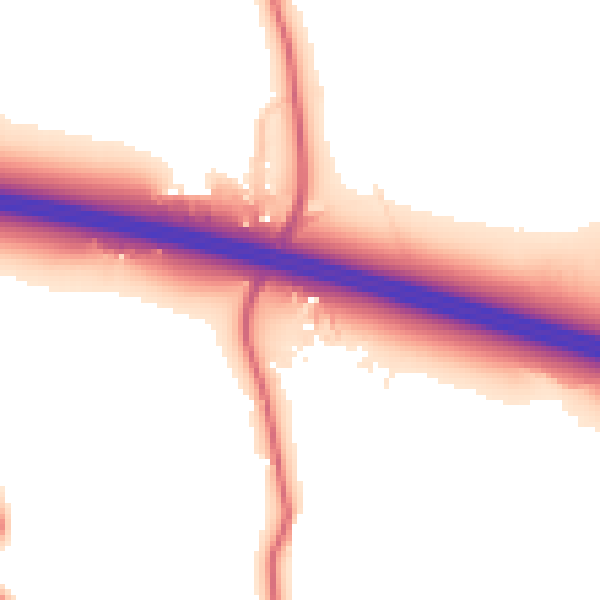 Daytime road noise heatmap for PR4 0HB