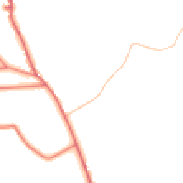 Daytime road noise heatmap for PR4 0HG