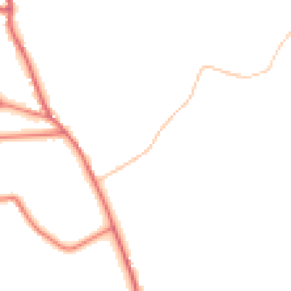 Daytime road noise heatmap for PR4 0HL