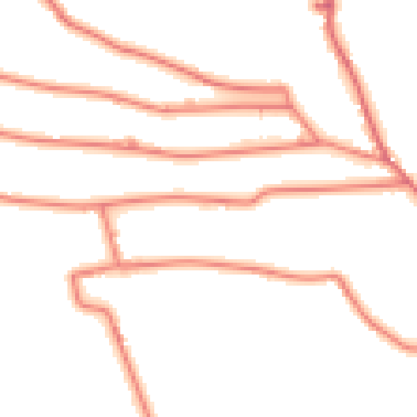 Daytime road noise heatmap for PR4 0HN