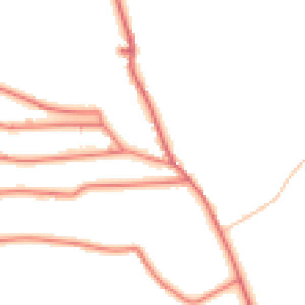Daytime road noise heatmap for PR4 0HP