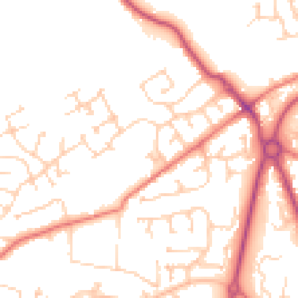 Daytime road noise heatmap for PR4 0PR