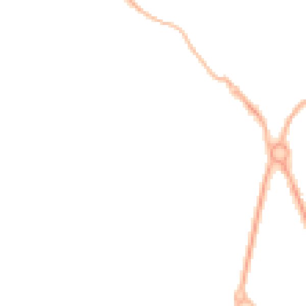Night-time road noise heatmap for PR4 0PR