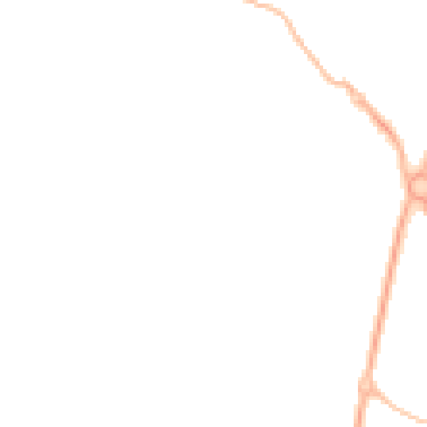 Night-time road noise heatmap for PR4 0QJ