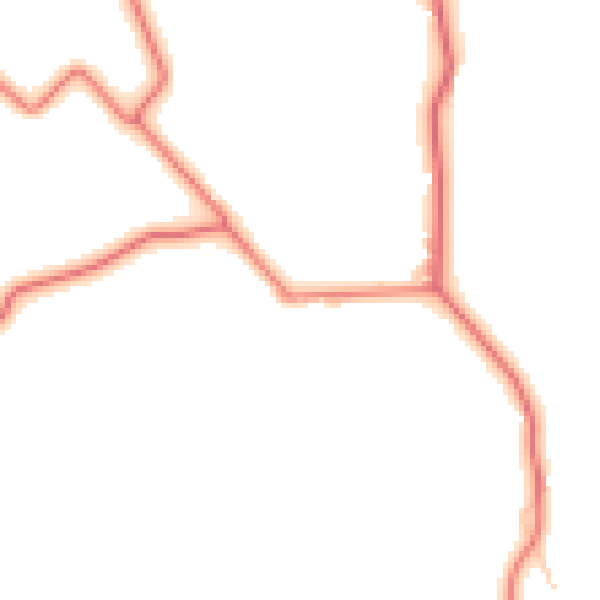 Daytime road noise heatmap for PR4 0RY