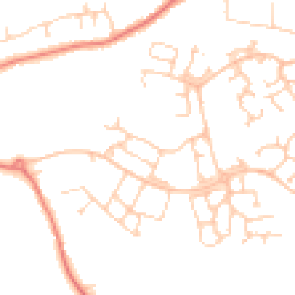 Daytime road noise heatmap for PR4 0WA