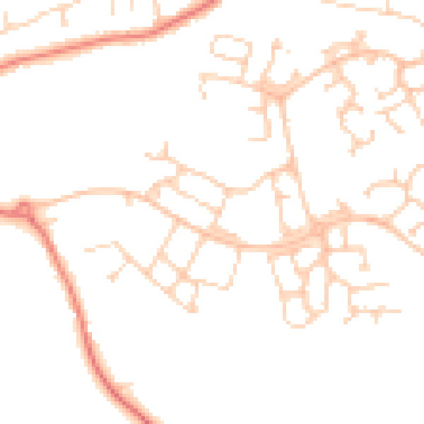 Daytime road noise heatmap for PR4 0WH