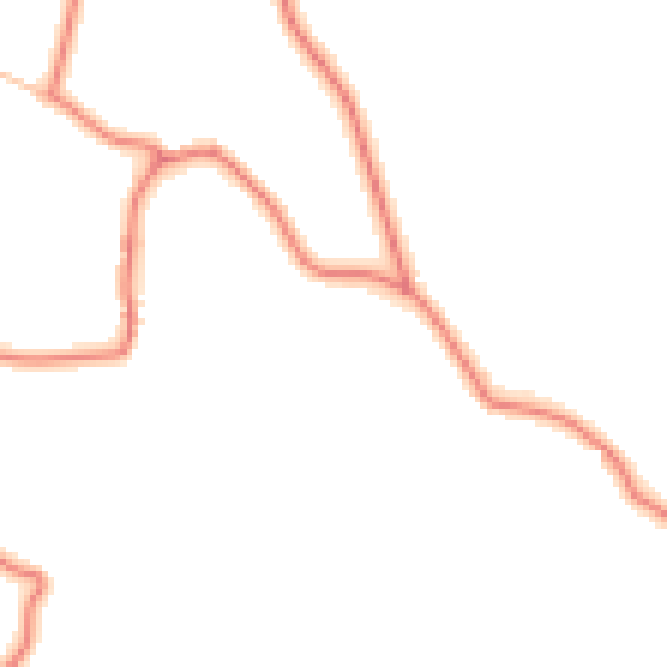 Daytime road noise heatmap for PR4 0YX
