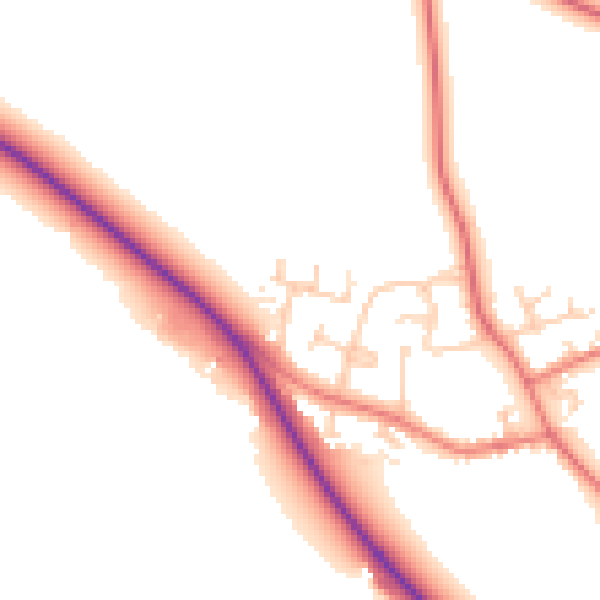 Daytime road noise heatmap for PR4 0ZR