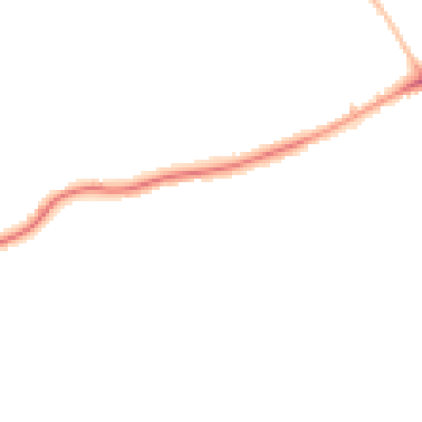 Night-time road noise heatmap for PR4 1AT