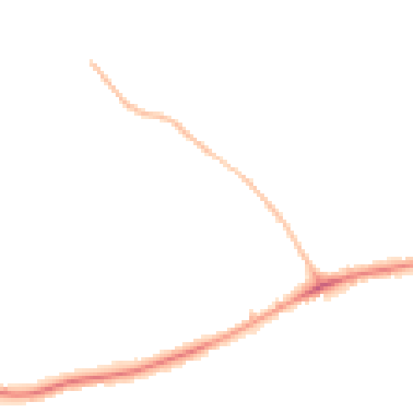 Night-time road noise heatmap for PR4 1BQ