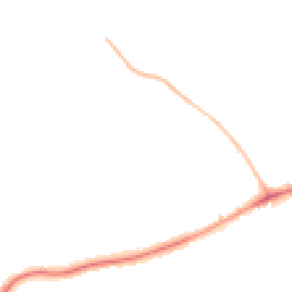 Night-time road noise heatmap for PR4 1BY