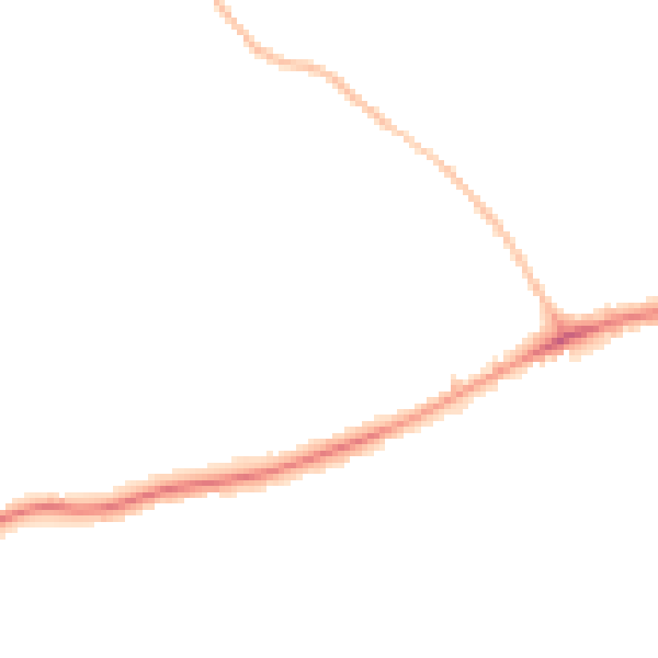 Night-time road noise heatmap for PR4 1DB