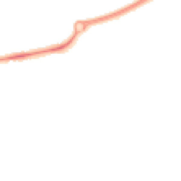 Night-time road noise heatmap for PR4 1DN