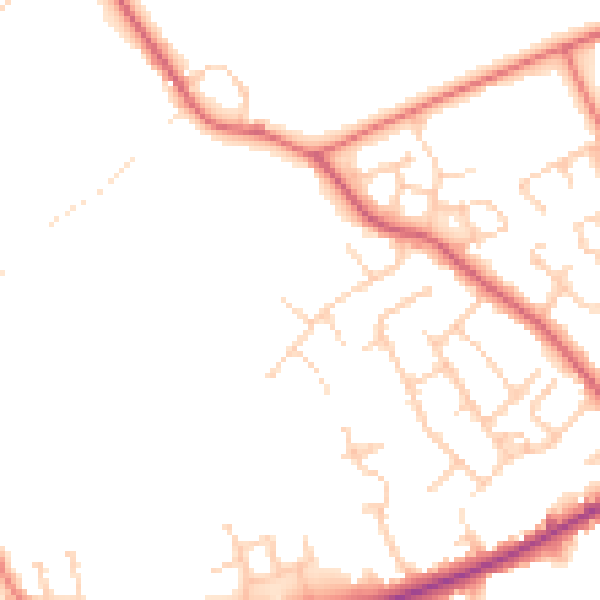 Daytime road noise heatmap for PR4 1FZ