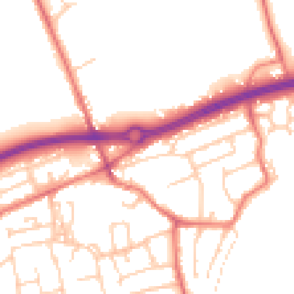 Daytime road noise heatmap for PR4 1HP