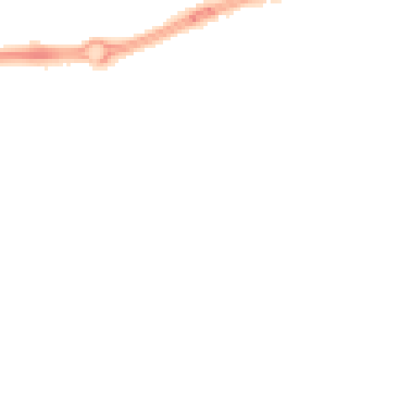Night-time road noise heatmap for PR4 1HW