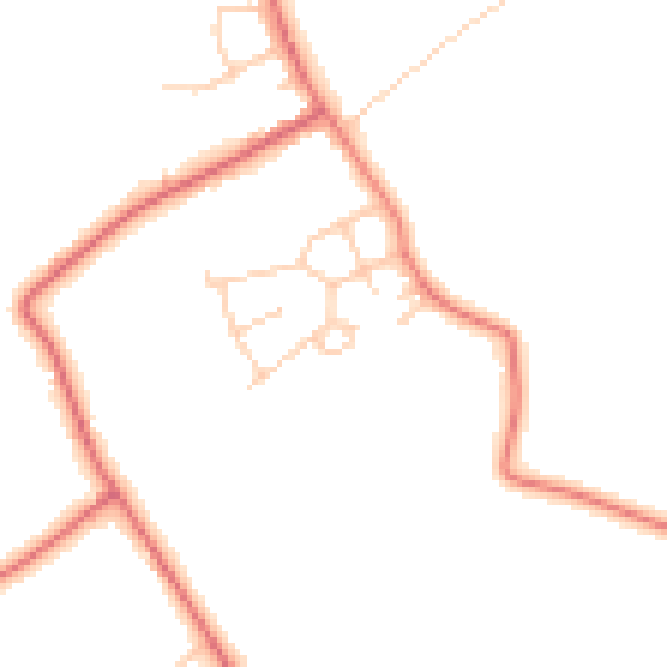 Daytime road noise heatmap for PR4 1JL