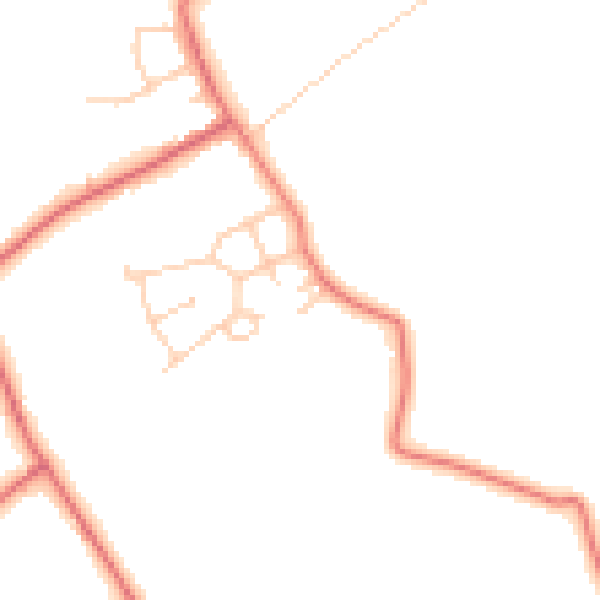 Daytime road noise heatmap for PR4 1JZ