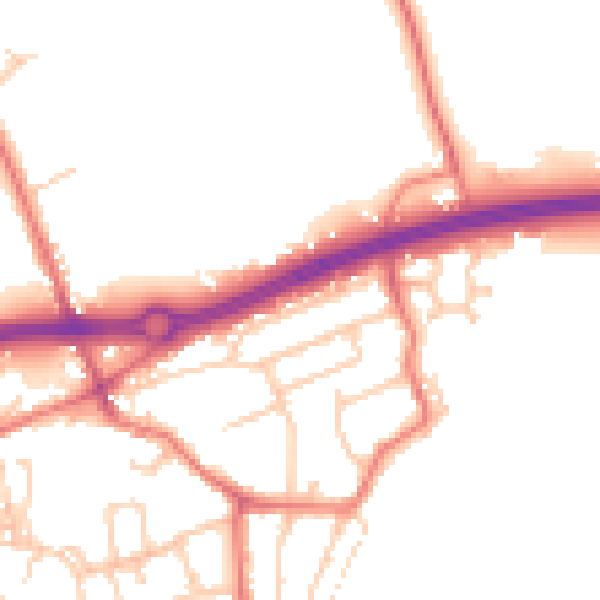 Daytime road noise heatmap for PR4 1PS