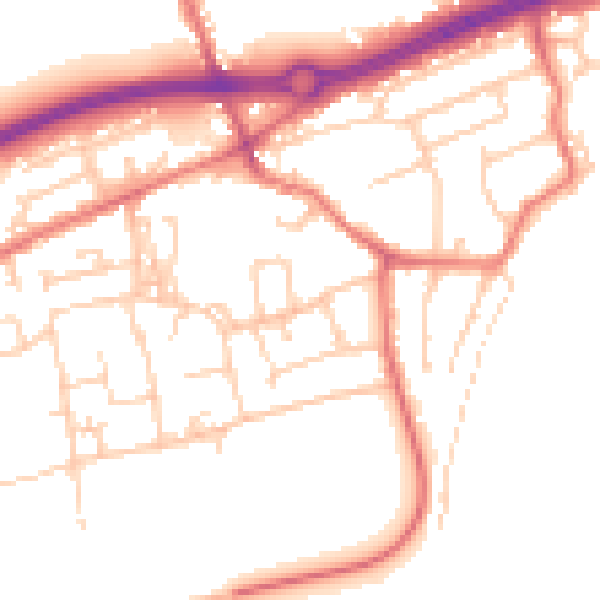 Daytime road noise heatmap for PR4 1RB
