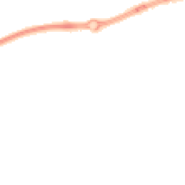 Night-time road noise heatmap for PR4 1RB