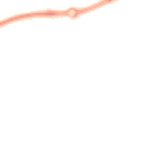 Night-time road noise heatmap for PR4 1RD