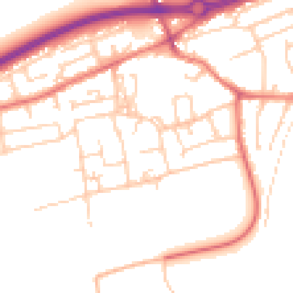 Daytime road noise heatmap for PR4 1RL