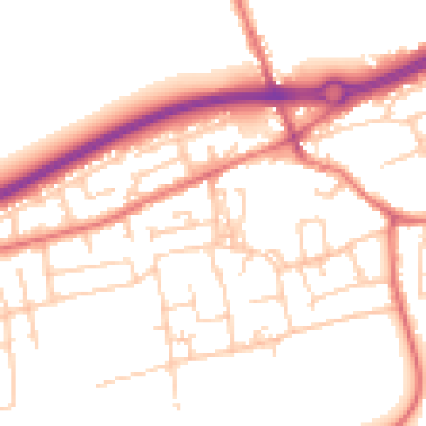Daytime road noise heatmap for PR4 1SD